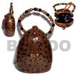 Collectible Handcarved Laminated Acacia Collectible Bags