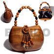 Collectible Handcarved Laminated Acacia Wood Handbag / Toulous