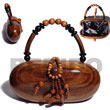 Collectible Handcarved Laminated Acacia Wood Handbag / Capsule