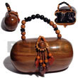 Collectible Handcarved Laminated Acacia Wood Handbag / Capsule