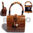 Collectible Handcarved Laminated Acacia Wood Handbag / Charlen