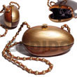 Collectible Handcarved Laminated Acacia Wood Slingbag / Egg Nat