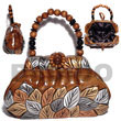 Collectible Handcarved Laminated Acacia Wood Handbag / Kelly Na
