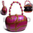 Collectible Handcarved Laminated Acacia Wood Handbag / Lucy Pur