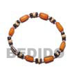 Orange Buri Seeds Bracelet