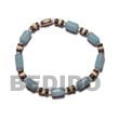 Light Blue Buri Seeds Natural Bracelets