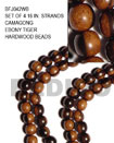 Set Of 4 16" Camagong Ebony Wood Beads