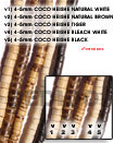native fashion jewelry native necklace 4-5mm Coco Heishe Natural Coco Beads Coco Necklace