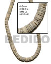 Green Heishe Beads Shells Shell Beads