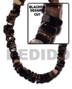Square Cut Black Pen Shell Beads