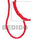 Native 4-5mm Red Coco Pokalet Coco Beads Coco Necklace
