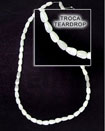 Troca Shells Teardrop Design Shell Beads