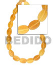 Golden Horn Flat Oval Horn Beads Bone Beads