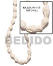 Nassa White Shell Topdrill Shell Beads
