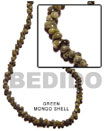 Green Mongo Shell In Shell Beads