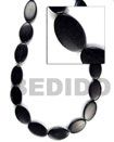 Black Horn Flat Oval Horn Beads Bone Beads