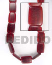 Red Horn Flat Square Horn Beads Bone Beads