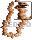 Orange Frog Shell Sidedrill In Beads Strands Or Necklace