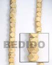Natural White Wood With Diamont Cut Woodbeads