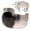 haute hippie metal cuff bangle blacklip accent