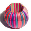 Native Elastic Multicolored Natural White Wooden Bangles Wooden Bangles