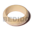 Nat. White Wood Rounded Wood Bangle / Ht= 1 Inch / 65mm Inner D