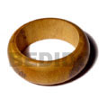 Robles Rounded Wood Bangle / Ht= 1 Inch / 65mm Inner Diameter /