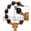 Native Black Buri Seeds/wood Beads Wooden Bracelets