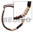 Black Buri Seed/white Clam W/ Black Coco Pklt 2-3mm And 405mm C