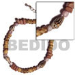 Tan Sq. Cut/4-5mm Coco Pklt. Tiger/beads & Nassa Tiger Combi