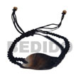 Native Black Macrame Blacklip Shell Id Bracelet
