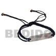 Native Black Macrame Kabibe Shell Id Bracelet