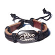 Native surfer leather bracelet tribal fish