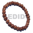Beach Bum Native Bracelets Round Palmwood Wooden Beads Bracelets