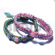 Adjustable Wax Cord Macramae Native Pair Bracelets