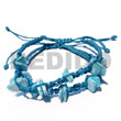 Adjustable Native Macramae Pair In Baby Blue Bracelets