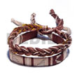 Ajustable Native Macrame Bracelets Pair Brown Tones