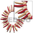 Elastic Red/nat. White Coco Indian Stick W/ White Rose Square C