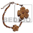 2-3mm Coco Pklt. Nat. Brown W/ White Clam Alt. And Coco Flower