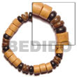 Native Elastic Wood And Coco Wooden Bracelets