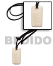 40mmx55mm White Bone Tag Surfer Necklace