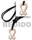 40mm White Celtic Carabao Surfer Necklace