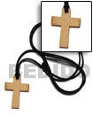 Carabao Antique Natural Bone Cross 40mm On Adjustable Leather T