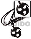 45mm Black Celtic Carabao Surfer Necklace