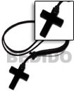 Carabao Black Horn Cross Surfer Necklace