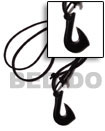 Black Carabao Horn Hook Surfer Necklace