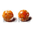 Native Orange C. Button Earrings Resin Earrings