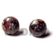 Native Black C. Button Earrings Resin Earrings