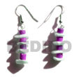 4-5 Mm Coco Heishe Bright Pink W/ Sq Cut White Rose Alt.