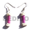 Dangling Pink Wood Tube W/ White Rose Alt.